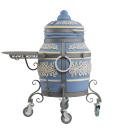 Тандыр Тамерлан (цвет морская волна) с колесами и столиком