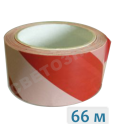Лента сигнальная красно-белая самоклеящаяся 50 мм*66 м