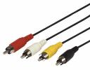17-0306 ∙ Шнур 4 RCA - 4 RCA, длина 7 метров, черный REXANT ∙ кратно 10 шт