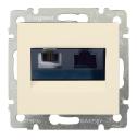 Розетка телефон/компьютер RJ45+RJ11 бежевая с/у IP20 Legrand VALENA 774180