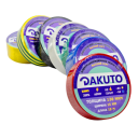 Изолента ПВХ DAKUTO 0,13х15х10 цветная 