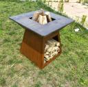 Барбекю из кортеновской стали с противнем